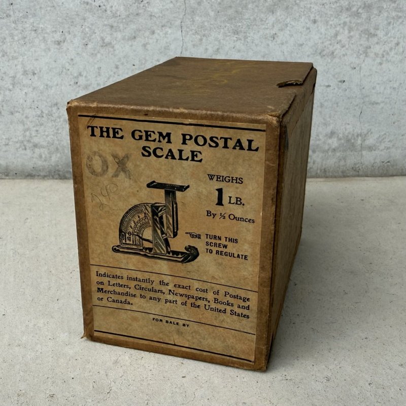 画像8: VINTAGE ANTIQUE JAPANNED THE GEM POSTAL SCALE ヴィンテージ アンティーク ジャパンド ジャパンカラー ポスタルスケール 量り オブジェ / コレクタブル ディスプレイ 秤 置物 箱付き アメリカ