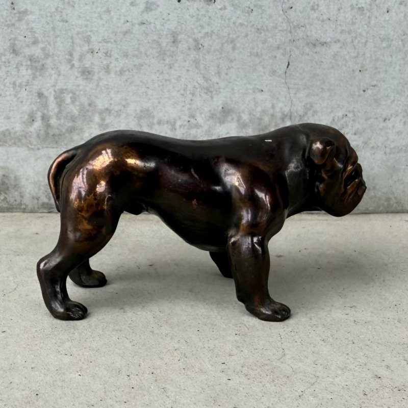 画像4: VINTAGE ANTIQUE BULLDOG FIGURE  ヴィンテージ アンティーク ブルドッグ オブジェ 置物  / コレクタブル ディスプレイ ペーパーウェイト 犬 動物 鋳物 アメリカ 