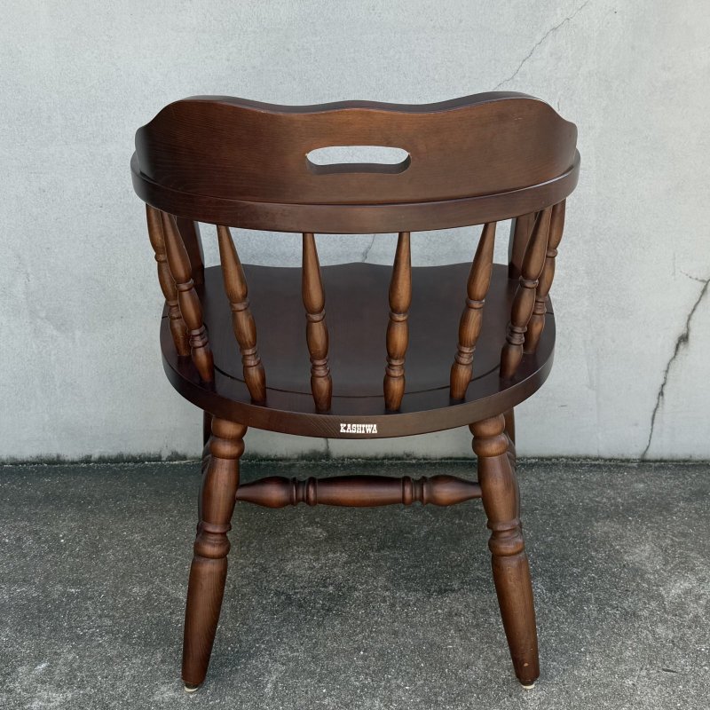 画像2: VINTAGE ANTIQUE CHAIR KASHIWA ヴィンテージ アンティーク 椅子 アームチェア 柏木工 /  ダイニング 家具 ウッド 木製 店舗什器 喫茶店 古民家 うぶだし 日本