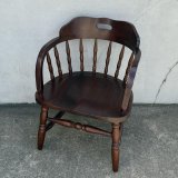 VINTAGE ANTIQUE CHAIR KASHIWA ヴィンテージ アンティーク 椅子 アームチェア 柏木工 /  ダイニング 家具 ウッド 木製 店舗什器 喫茶店 古民家 うぶだし 日本