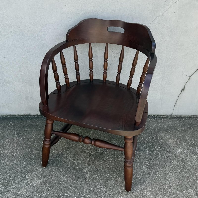 画像1: VINTAGE ANTIQUE CHAIR KASHIWA ヴィンテージ アンティーク 椅子 アームチェア 柏木工 /  ダイニング 家具 ウッド 木製 店舗什器 喫茶店 古民家 うぶだし 日本