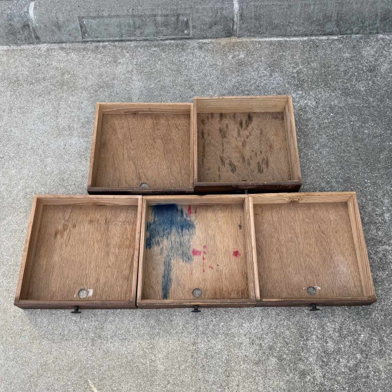 画像8: VINTAGE ANTIQUE ヴィンテージ アンティーク 昭和レトロ 古道具 小引き出し / 収納 棚 小物入れ 小箪笥 木製 家具 古民家 蔵 うぶだし 日本
