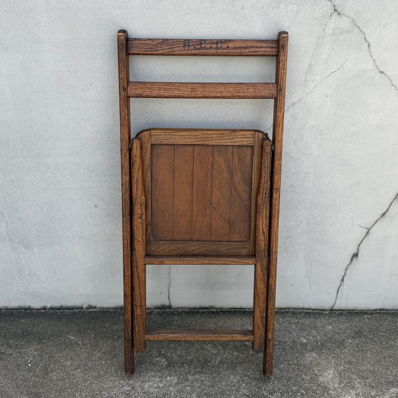 画像9: VINTAGE ANTIQUE FOLDING CHAIR WOOD ヴィンテージ アンティーク フォールディングチェア 折り畳み椅子 イス チェア  / ウッド 木製 家具 インテリア ディスプレイ 店舗什器 アメリカ 