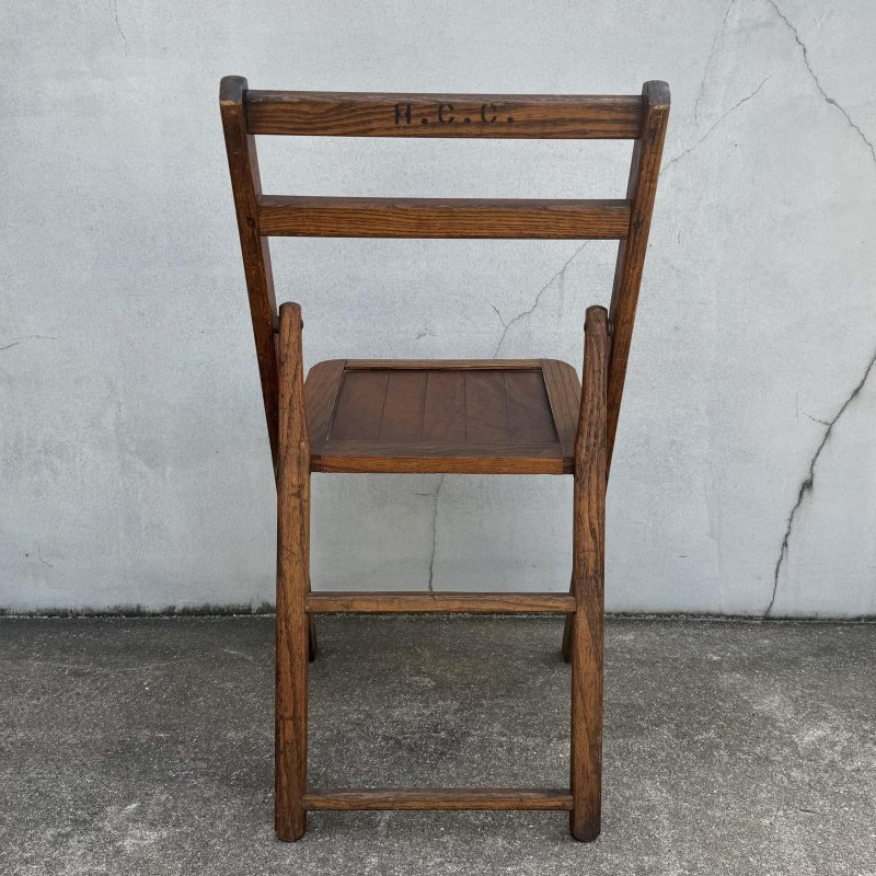 画像2: VINTAGE ANTIQUE FOLDING CHAIR WOOD ヴィンテージ アンティーク フォールディングチェア 折り畳み椅子 イス チェア  / ウッド 木製 家具 インテリア ディスプレイ 店舗什器 アメリカ 