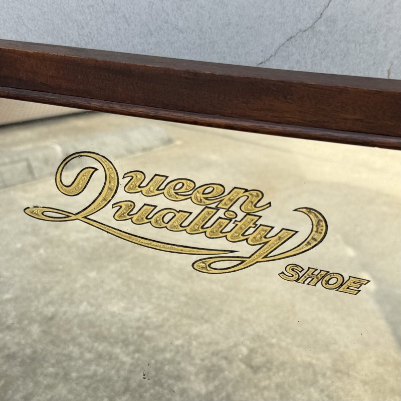 画像6: VINTAGE ANTIQUE STAND MIRROR QUEEN QUALITY SHOE ヴィンテージ アンティーク 鏡 ミラー スタンドミラー  /  アドバタイジング 企業物 ウッド 木製 置き型 靴屋 店舗什器 アメリカ 