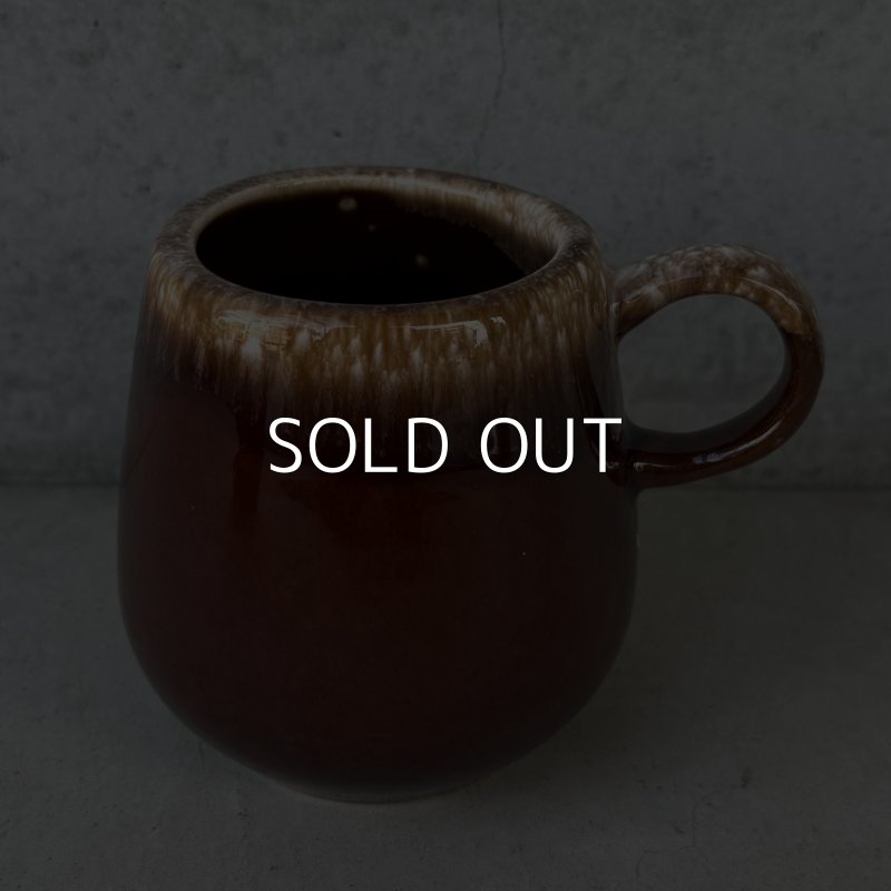 画像1: VINTAGE ANTIQUE MCCOY POTTERY MUGCUP ヴィンテージ アンティーク マッコイ マグカップ コップ 食器 陶器 ブラウンドリップ / コーヒーカップ 茶色 カフェ 喫茶店 店舗什器 アメリカ n