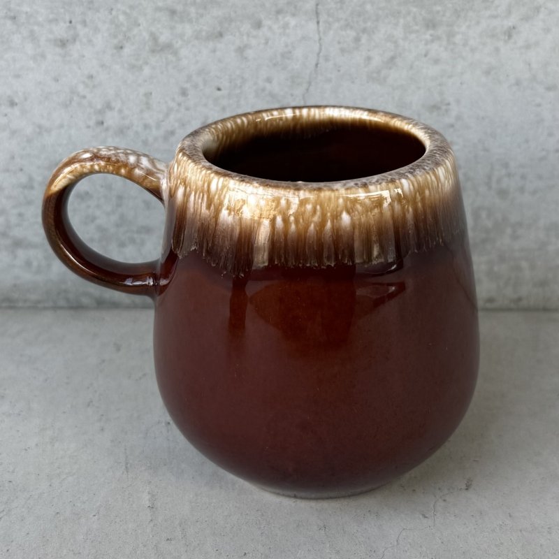 画像2: VINTAGE ANTIQUE MCCOY POTTERY MUGCUP ヴィンテージ アンティーク マッコイ マグカップ コップ 食器 陶器 ブラウンドリップ / コーヒーカップ 茶色 カフェ 喫茶店 店舗什器 アメリカ n