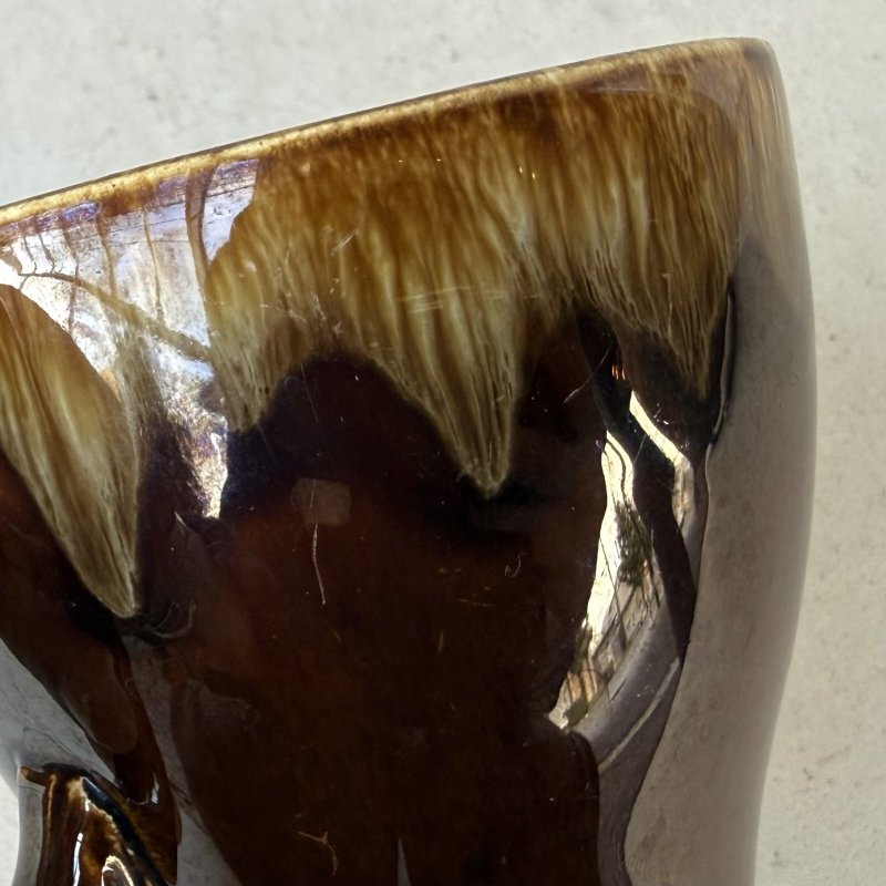 画像7: VINTAGE ANTIQUE POTTERY MUGCUP ヴィンテージ アンティーク マグカップ ブラウンドリップグレーズ コップ 食器 陶器 / コーヒーカップ ブラウン 茶色 カフェ 喫茶店 店舗什器 アメリカ o
