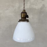 VINTAGE ANTIQUE LAMP ヴィンテージ アンティーク 吊り下げランプ 天井照明 / シーリングライト ペンダントライト ミルクガラス ガラスシェード E26 店舗什器 アメリカ (3)