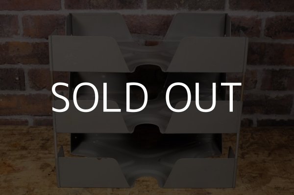 画像3: VINTAGE DESK TRAY FILE HOLDER ヴィンテージ アメリカ デスクトレイ ファイルラック / 書類ケース 書類棚 事務用品 (3)