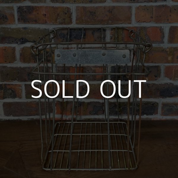 画像5: VINTAGE ヴィンテージ ワイヤーバスケット アイアン / アメリカ インダストリアル ガレージ 収納 什器 (3) (5)