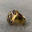 画像2: RUST LEATHER BULLDOG BOSS RING ラストレザー オリジナル ブルドッグ リング ブラス ソリッドブラス 真鍮 指輪 (2)
