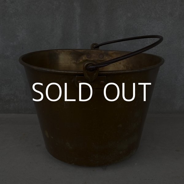 画像3: VINTAGE WATERBURY BRASS CO. バケツ アメリカ / インダストリアル ガーデニング ブラス 真鍮 (3)