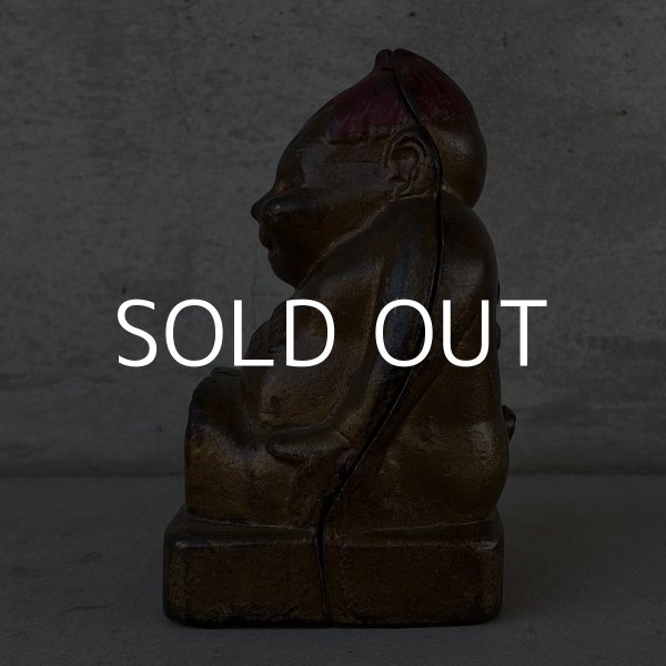 画像4: VINTAGE BILLIKEN ヴィンテージ ビリケン コインバンク / アメリカ 貯金箱 オブジェ 鋳物 (4)