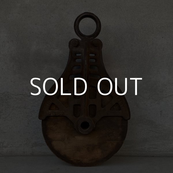 画像2: VINTAGE PULLEY ヴィンテージ 滑車 プーリー アメリカ / インダストリアル ガレージ 工具 (2)