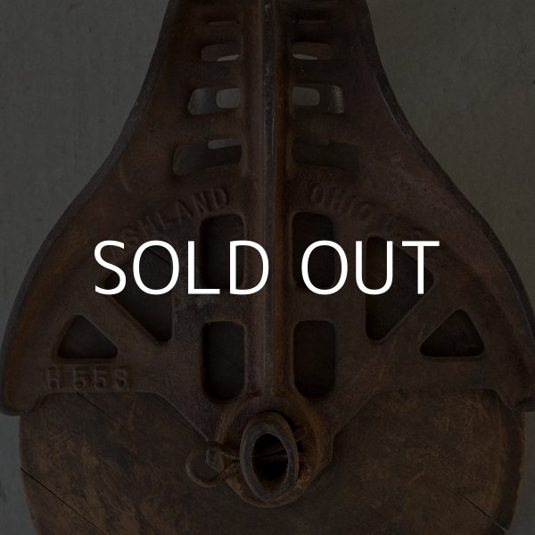 画像6: VINTAGE PULLEY ヴィンテージ 滑車 プーリー アメリカ / インダストリアル ガレージ 工具 (6)