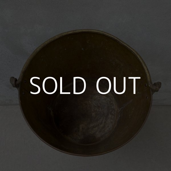 画像5: VINTAGE ヴィンテージ バケツ アメリカ / インダストリアル ガーデニング ガレージ キャンプ ブラス 真鍮 (5)