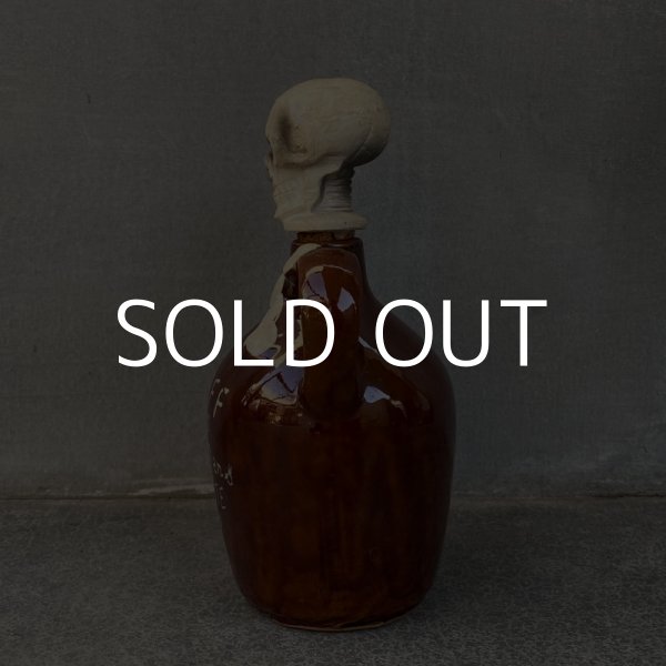 画像4: VINTAGE SKULL POISON BOTTLE ヴィンテージ スカル ポイズンボトル デカンタ 陶器 / コレクタブル ドクロ 骸骨 輸出用 BAR JAPAN (4)