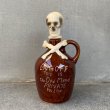 画像1: VINTAGE SKULL POISON BOTTLE ヴィンテージ スカル ポイズンボトル デカンタ 陶器 / コレクタブル ドクロ 骸骨 輸出用 BAR JAPAN (1)