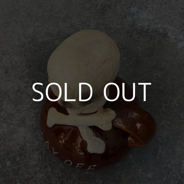 画像6: VINTAGE SKULL POISON BOTTLE ヴィンテージ スカル ポイズンボトル デカンタ 陶器 / コレクタブル ドクロ 骸骨 輸出用 BAR JAPAN (6)