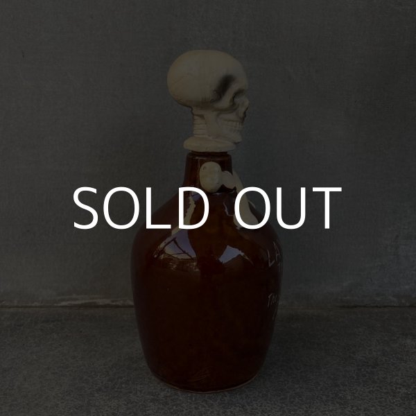 画像3: VINTAGE SKULL POISON BOTTLE ヴィンテージ スカル ポイズンボトル デカンタ 陶器 / コレクタブル ドクロ 骸骨 輸出用 BAR JAPAN (3)