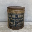 画像1: VINATGE DANIEL BROS. LARD TIN BUCKET ヴィンテージ ラード缶 TIN缶 アメリカ / 収納 インテリア ディスプレイ (1)