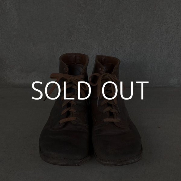 画像2: VINTAGE ANTIQUE KIDS LEATHER BOOTS SHOES ヴィンテージ アンティーク 革靴 アメリカ / 子供用 レザー ブーツ シューズ ディスプレイ (2)