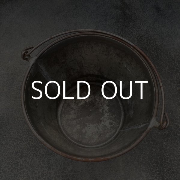 画像5: VINTAGE ANTIQUE BUCKET ヴィンテージ アンティーク バケツ アメリカ / インダストリアル ガーデニング ガレージ キャンプ 鉄 USA (5)