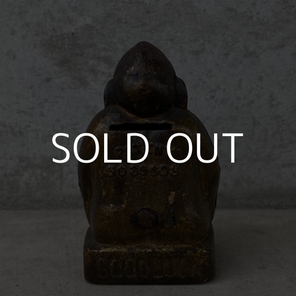 画像2: VINTAGE BILLIKEN ヴィンテージ ビリケン コインバンク / アメリカ 貯金箱 オブジェ 鋳物 (2)