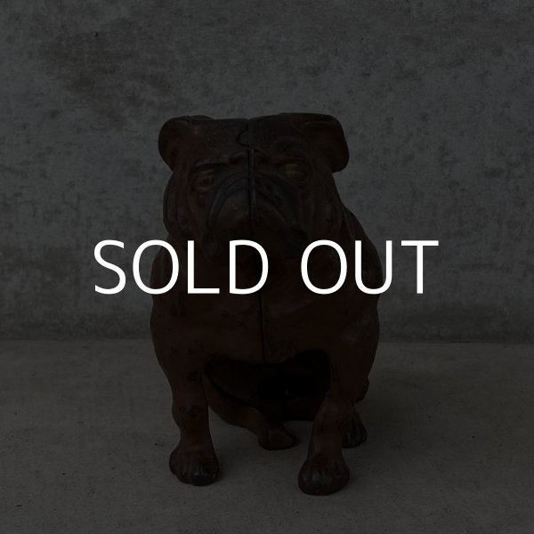 画像2: VINTAGE ANTIQUE ヴィンテージ アンティーク コインバンク ブルドッグ / アメリカ 貯金箱 鋳物 犬 コレクタブル (2)