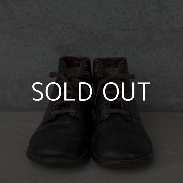 画像2: VINTAGE ANTIQUE KIDS LEATHER BOOTS SHOES ヴィンテージ アンティーク 革靴 アメリカ / 子供用 レザー ブーツ シューズ ディスプレイ (2)