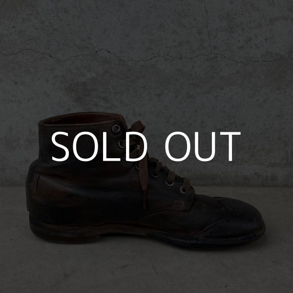 画像8: VINTAGE ANTIQUE KIDS LEATHER BOOTS SHOES ヴィンテージ アンティーク 革靴 アメリカ / 子供用 レザー ブーツ シューズ ディスプレイ (8)