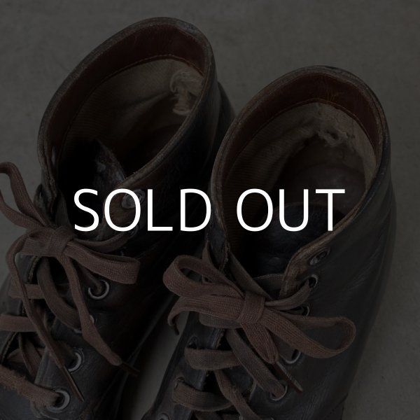 画像10: VINTAGE ANTIQUE KIDS LEATHER BOOTS SHOES ヴィンテージ アンティーク 革靴 アメリカ / 子供用 レザー ブーツ シューズ ディスプレイ (10)