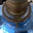 画像6: VINTAGE ANTIQUE MERCURY GLASS HUBBELL ヴィンテージ アンティーク マーキュリーグラス シェード ランプ アメリカ / インダストリアル コレクタブル ペンダントライト シーリングライト 吊り下げランプ 天井照明 青色 (6)