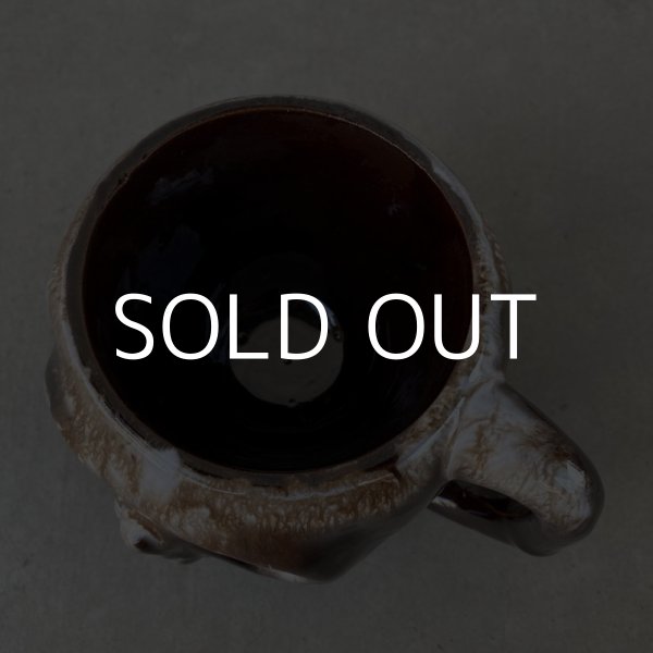 画像6: VINTAGE SKULL MUG ヴィンテージ スカル ドクロ マグカップ JAPAN / 陶器 ブラウン コレクタブル (6)