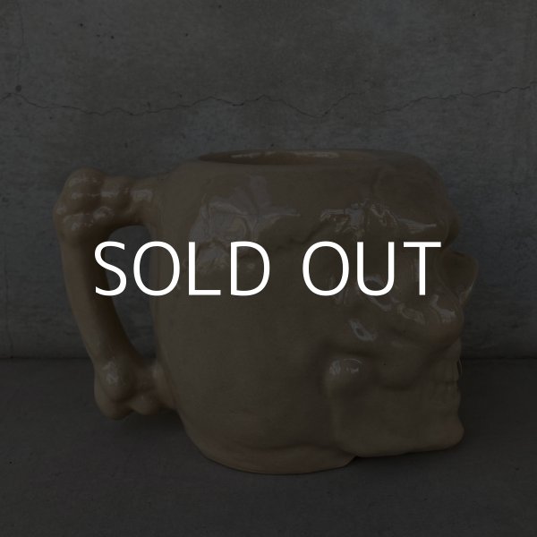 画像4: VINTAGE SKULL TIKI MUG ヴィンテージ ドクロ スカル マグカップ / 陶器 日本製 JAPAN (4)