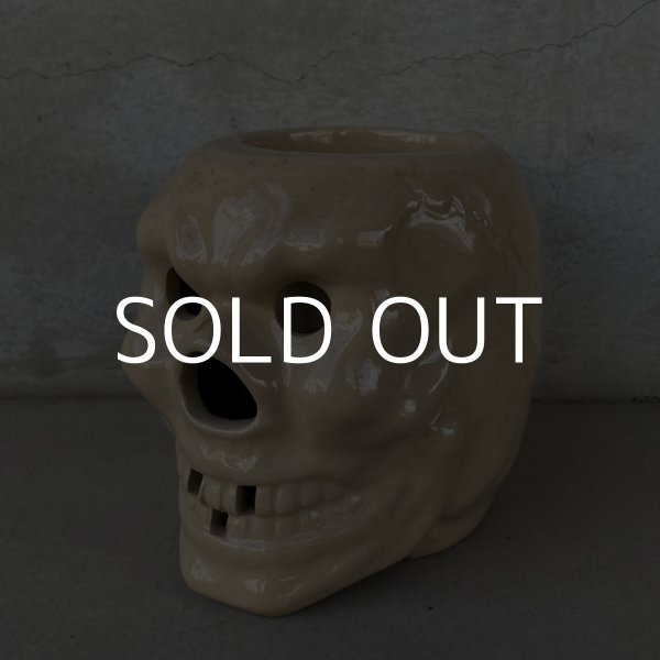 画像1: VINTAGE SKULL TIKI MUG ヴィンテージ ドクロ スカル マグカップ / 陶器 日本製 JAPAN (1)