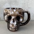 画像2: VINTAGE SKULL MUG ヴィンテージ スカル ドクロ マグカップ JAPAN / 陶器 ブラウン コレクタブル (2)