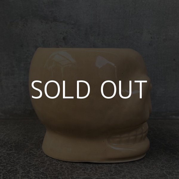 画像4: VINTAGE ANTIQUE SKULL MUG OMC JAPAN TIKI ヴィンテージ アンティーク スカル ドクロ マグカップ / オブジェ デッドストック コレクタブル 骸骨 陶器 輸出用 日本製  (4)