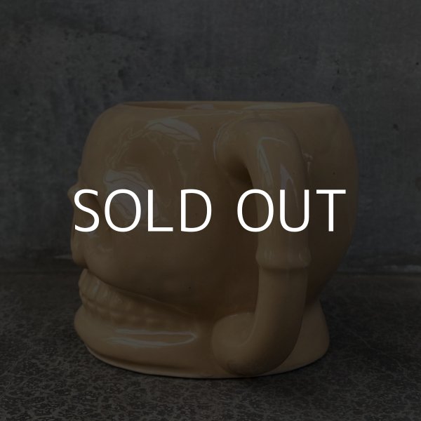 画像5: VINTAGE ANTIQUE SKULL MUG OMC JAPAN TIKI ヴィンテージ アンティーク スカル ドクロ マグカップ / オブジェ デッドストック コレクタブル 骸骨 陶器 輸出用 日本製  (5)