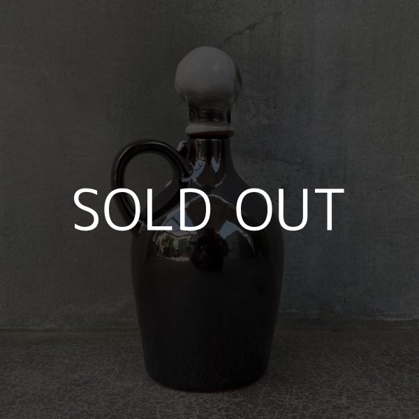 画像3: VINTAGE SKULL LAY OFF JAPAN ヴィンテージ ポイズンボトル デカンタ セット / ショットグラス 骸骨 陶器 日本製 (3)