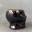 画像4: VINTAGE SKULL MUG ヴィンテージ スカル ドクロ マグカップ JAPAN / 陶器 ブラウン コレクタブル (4)