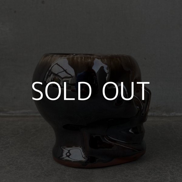 画像4: VINTAGE SKULL MUG ヴィンテージ スカル ドクロ マグカップ JAPAN / 陶器 ブラウン コレクタブル (4)