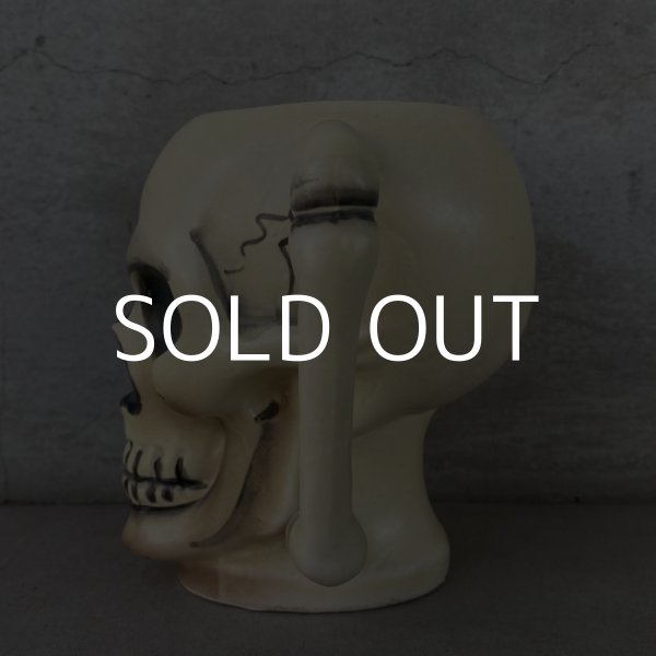 画像4: VINTAGE SKULL TIKI MUG ヴィンテージ スカル ドクロ マグカップ / 陶器製 骸骨 輸出用 日本製 (4)
