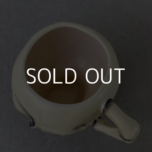 画像5: VINTAGE SKULL TIKI MUG ヴィンテージ スカル ドクロ マグカップ / 陶器製 骸骨 輸出用 日本製 (5)