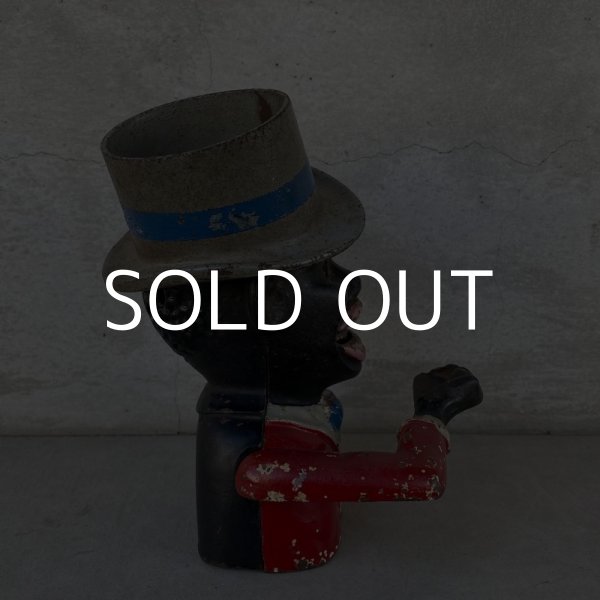 画像3: VINTAGE ANTIQUE JOLLY BANK ヴィンテージ アンティーク ジョリーバンク メカニカルバンク アメリカ / 帽子 ハット 貯金箱 鋳物 キャストアイアン コレクタブル (3)