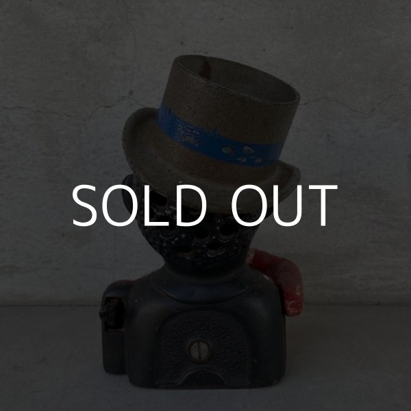 画像2: VINTAGE ANTIQUE JOLLY BANK ヴィンテージ アンティーク ジョリーバンク メカニカルバンク アメリカ / 帽子 ハット 貯金箱 鋳物 キャストアイアン コレクタブル (2)