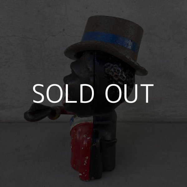 画像4: VINTAGE ANTIQUE JOLLY BANK ヴィンテージ アンティーク ジョリーバンク メカニカルバンク アメリカ / 帽子 ハット 貯金箱 鋳物 キャストアイアン コレクタブル (4)