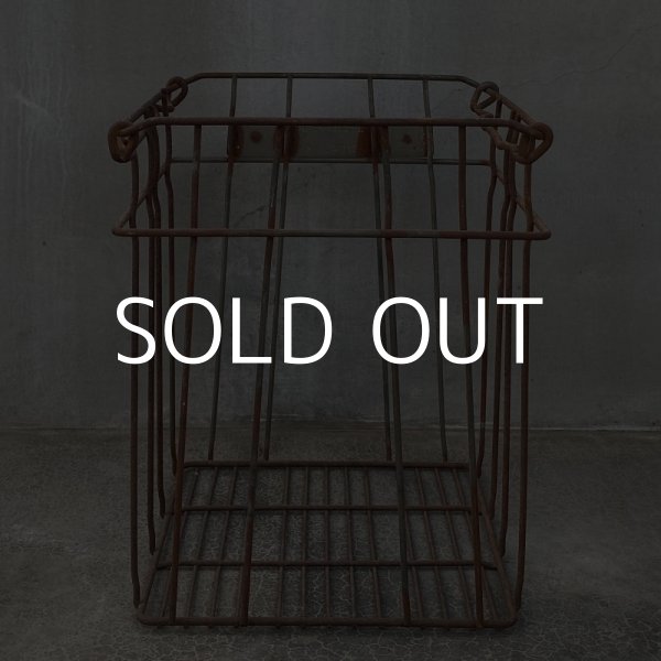 画像2: VINTAGE ヴィンテージ ワイヤーバスケット アイアン / アメリカ インダストリアル ガレージ 収納 什器 (1) (2)