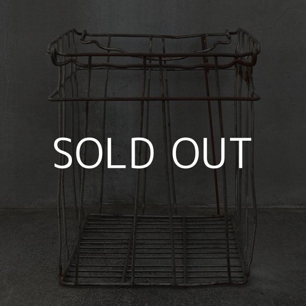 画像3: VINTAGE ヴィンテージ ワイヤーバスケット アイアン / アメリカ インダストリアル ガレージ 収納 什器 (2) (3)